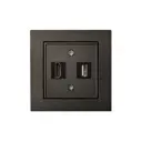 Розетка USB встраиваемая Liregus Epsilon 28-1131 цвет антрацит