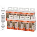 Лампа светодиодная Osram FILAMENT 4058075684102 E27 220-240 В 6 Вт груша 806 Лм нейтральный белый свет 10 шт