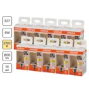 Набор ламп Osram Filament 4058075684072 E27 220-240 В 6 Вт груша 806 Лм желтый свет 10 шт