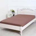 Простыня Атра Атра 200x220 см хлопок на резинке цвет коричневый
