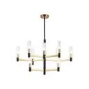 Люстра на штанге Ambrella light High Lh55515 12 ламп 37 м² цвет прозрачный черный латунь