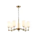 Люстра подвесная Ambrella light High Lh56053 7 ламп 23 м² цвет белый латунь