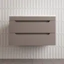 Тумба под раковину подвесная Style line ЛС-00002406 99.8см цвет тауп темный эмаль