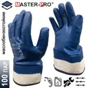 Краги сварщика хлопчатобумажные Masterpro Буровик 8330-CNI-100 размер 10 / XL, обливные с нитриловым покрытием, 100 пар