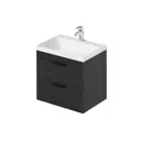 Тумба под раковину подвесная Итана 4657841626171 59см с раковиной цвет Морское дерево карбон