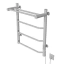 Полотенцесушитель электрический Mixline MIRA 532x600 мм 251 Вт с полкой лесенка цвет белый