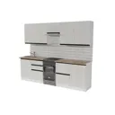 Кухонный гарнитур Мега/амели Герда Амели мега 2500 мм 250x217x60 см ЛДСП цвет светлый дуб