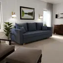 Раскладной диван Yorcom Адам 48 220x80x100 см велюр цвет серо-фиолетовый