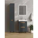 Тумба под раковину напольная Onika 106164 56.5см цвет графит/дуб крафт золотой