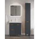 Тумба под раковину напольная Onika 107069 66.2см цвет графит/дуб крафт золотой