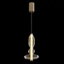 Светильник подвесной светодиодный Crystal lux Quasar sp10w led amber 3 м² нейтральный белый свет цвет золото
