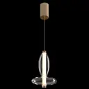 Светильник подвесной светодиодный Crystal lux Quasar sp7w led transparent 2 м² нейтральный белый свет цвет золото