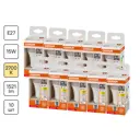 Набор ламп светодиодных Osram E27 170-240/175-250 В 15 Вт груша матовая 1521 Лм теплый белый (желтый) свет 10 шт