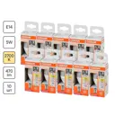 Набор ламп светодиодных Osram E14 170-240/175-250 В 5 Вт свеча матовая 470 Лм теплый белый (желтый) свет 10 шт