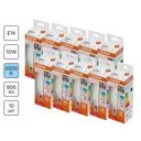 Набор ламп светодиодных Osram E14 170-240/175-250 В 9 Вт свеча матовая 806 Лм холодный белый (голубой) свет 10 шт