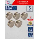 Заглушка СТМ 1 1/4" НР латунь 5 шт CRCM0114K005