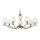 Люстра подвесная Ambrella light High Lh57093 7 ламп 28 м² цвет белый латунь