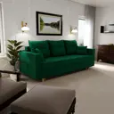 Раскладной диван Yorcom Гармония_33 220x80x100 см велюр цвет зелёный