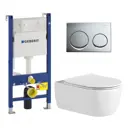 Комплект инсталляция с унитазом Geberit 673588 цвет белый