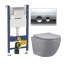 Комплект инсталляция с унитазом Geberit 472119 цвет серый
