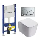 Комплект инсталляция с унитазом Geberit 672944 цвет белый