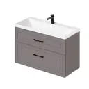 Тумба под раковину подвесная Итана 4657841621831 99.6см с раковиной цвет Амаретти