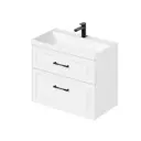 Тумба под раковину подвесная Итана 4657841621787 79.2см с раковиной цвет Эмаль белый матовый