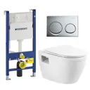 Комплект инсталляция с унитазом Geberit 672981 цвет белый