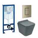 Комплект инсталляция с унитазом Grohe 640003 цвет серый