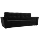 Диван прямой Амстердам Лайт Лига диванов 112433 230x90x80 см велюр цвет черный