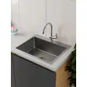 Мойка для кухни Bauedge KT5045S 45x50 см глубина чаши 19.5 см нержавеющая сталь цвет сатин