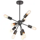 Люстра на штанге Люссоле Kenner Sy2728 9 ламп 19 м² цвет черный