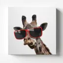 Картина на холсте Postermarket "Жираф в очках" 30x30 см