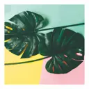 Картина без рамки Postermarket Листья монстеры 40x40 см