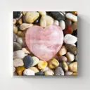 Картина без рамки Postermarket Розовое сердце 30x30 см