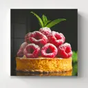 Картина без рамки Postermarket Малиновый пирог 40x40 см