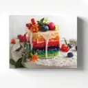 Картина без рамки Postermarket Радужный десерт 40x50 см