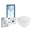 Комплект инсталляция с унитазом Grohe 513287 цвет белый