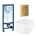 Комплект инсталляция с унитазом Grohe 639761 цвет белый