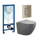 Комплект инсталляция с унитазом Grohe 640023 цвет серый