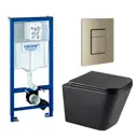 Комплект инсталляция с унитазом Grohe 640026 цвет черный