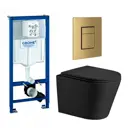 Комплект инсталляция с унитазом Grohe 639777 цвет черный