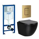 Комплект инсталляция с унитазом Grohe 639788 цвет черный