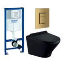 Комплект инсталляция с унитазом Grohe 639790 цвет черный