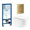 Комплект инсталляция с унитазом Grohe 639796 цвет белый