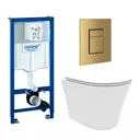 Комплект инсталляция с унитазом Grohe 639801 цвет белый