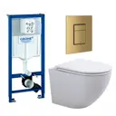 Комплект инсталляция с унитазом Grohe 639760 цвет белый