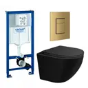 Комплект инсталляция с унитазом Grohe 639791 цвет черный