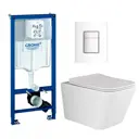 Комплект инсталляция с унитазом Grohe 681347 цвет белый