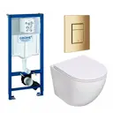 Комплект инсталляция с унитазом Grohe 639623 цвет белый